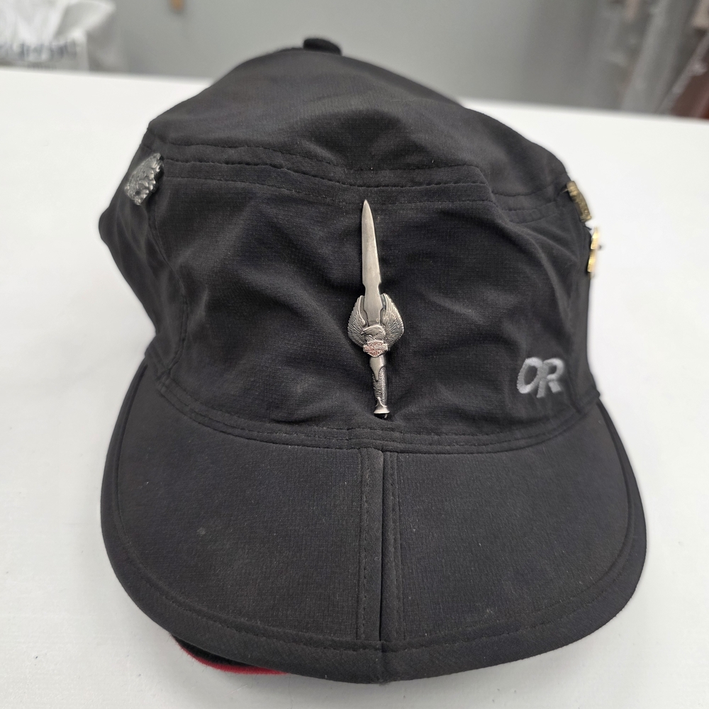 Black Outdoor Research Cap with Sword Pin